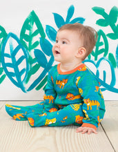Load image into Gallery viewer, Organic Wild Cats Print Babygrow - Toby Tiger
