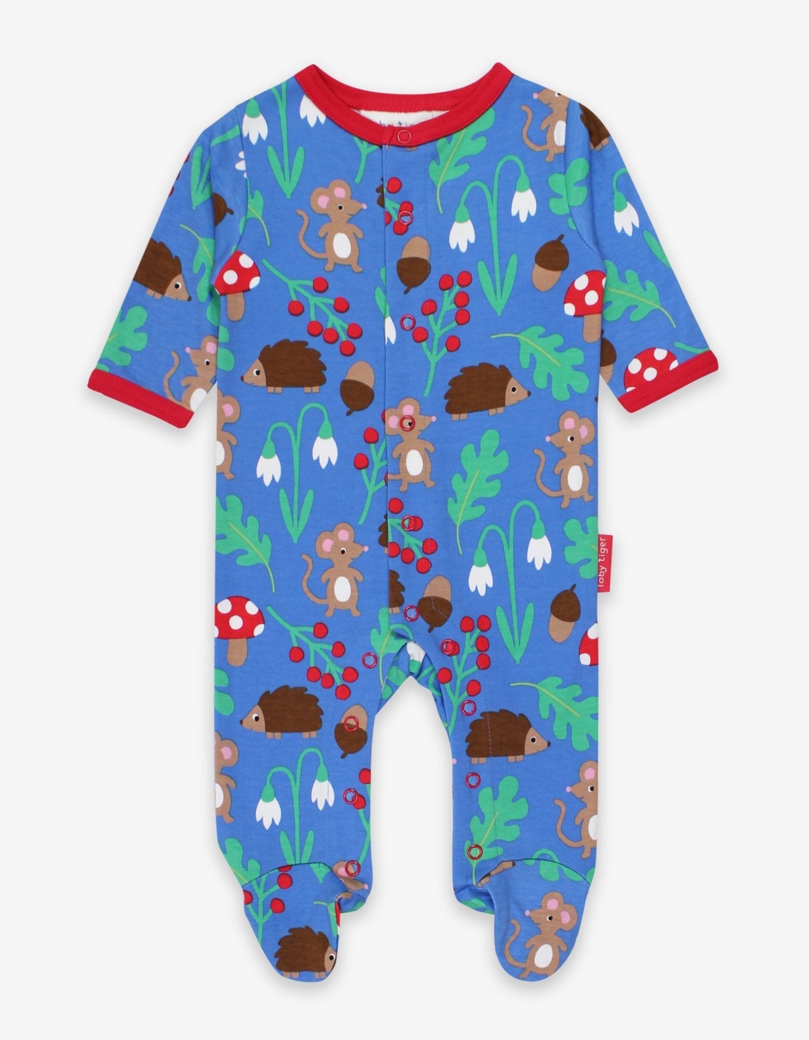Organic Woodland Print Babygrow - Toby Tiger