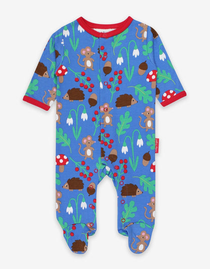 Organic Woodland Print Babygrow - Toby Tiger