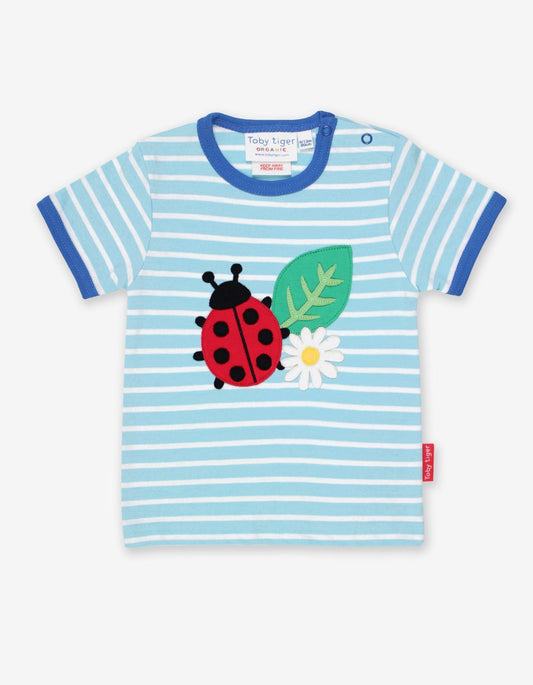 Organic Ladybird Applique T-Shirt - Toby Tiger