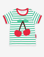Load image into Gallery viewer, Organic Cherry Applique T-Shirt
