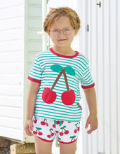 Load image into Gallery viewer, Organic Cherry Applique T-Shirt
