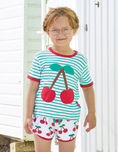 Organic Cherry Applique T-Shirt