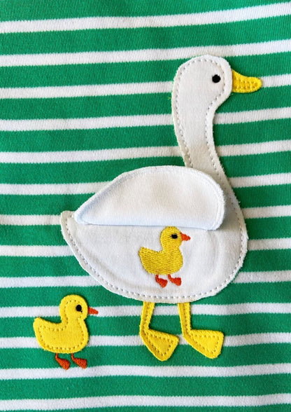 Organic Duck Applique T-Shirt - Toby Tiger