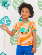 Load image into Gallery viewer, Organic Grasshopper Applique T-Shirt - Toby Tiger
