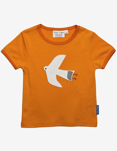 Organic Seagull Applique T-Shirt - Toby Tiger