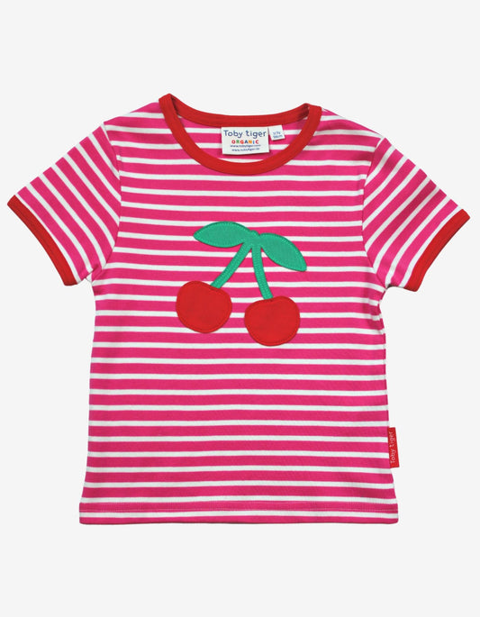 Organic Cherry Applique T-Shirt