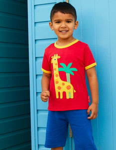 Organic Giraffe Applique T-Shirt - Toby Tiger