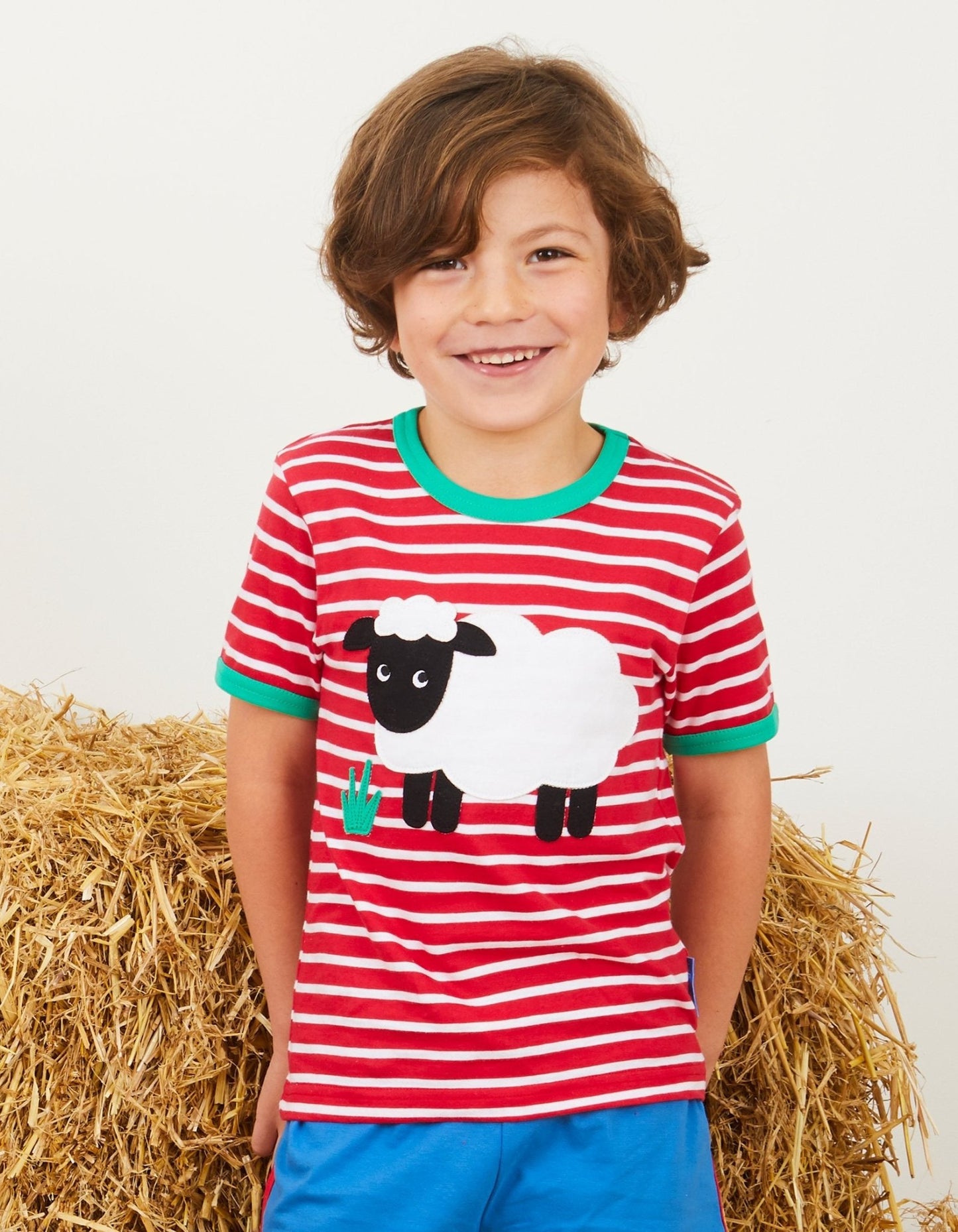 Organic Sheep Applique T-Shirt - Toby Tiger