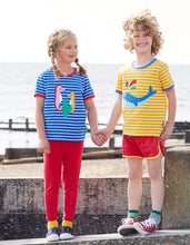Load image into Gallery viewer, Organic Seahorse Applique T-Shirt - Toby Tiger

