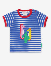 Load image into Gallery viewer, Organic Seahorse Applique T-Shirt - Toby Tiger
