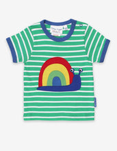 Load image into Gallery viewer, Organic Snail Applique T-Shirt - Toby Tiger

