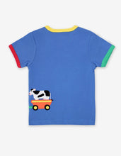 Load image into Gallery viewer, Organic Animal Train Applique T-Shirt
