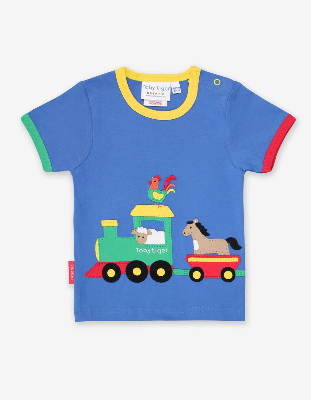 Organic Animal Train Applique T-Shirt