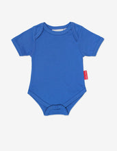 Load image into Gallery viewer, Organic Blue Basic Short-Sleeved Baby Body
