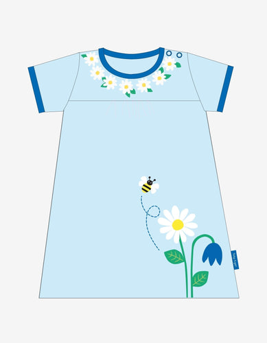 Organic English Garden Applique T-Shirt Dress - Toby Tiger