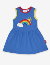 Load image into Gallery viewer, Organic Rainbow Sun and Cloud Applique Summer Dress - Toby Tiger
