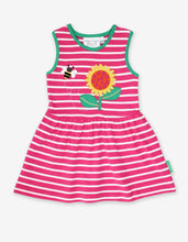 Load image into Gallery viewer, Organic Sunflower Applique Summer Dress - Toby Tiger
