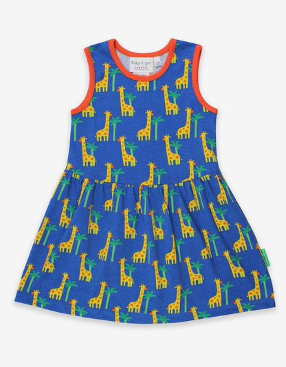 Organic Giraffe Print Summer Dress - Toby Tiger