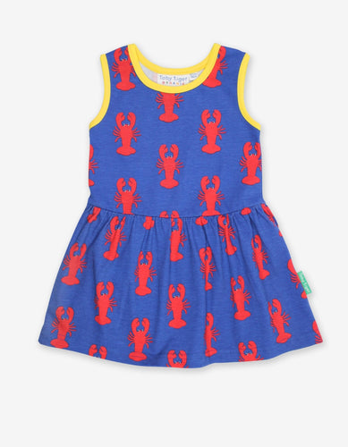Organic Lobster Print Summer Dress - Toby Tiger