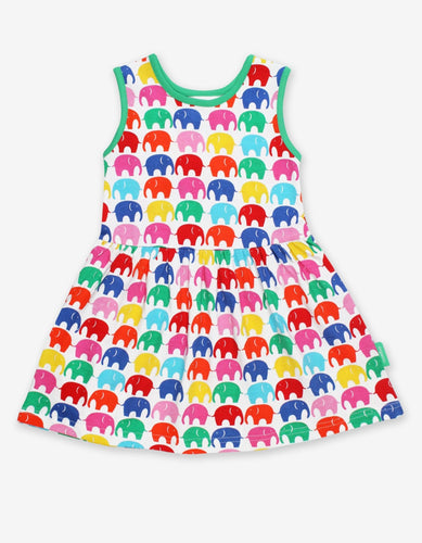 Organic Multi Elly Print Summer Dress - Toby Tiger