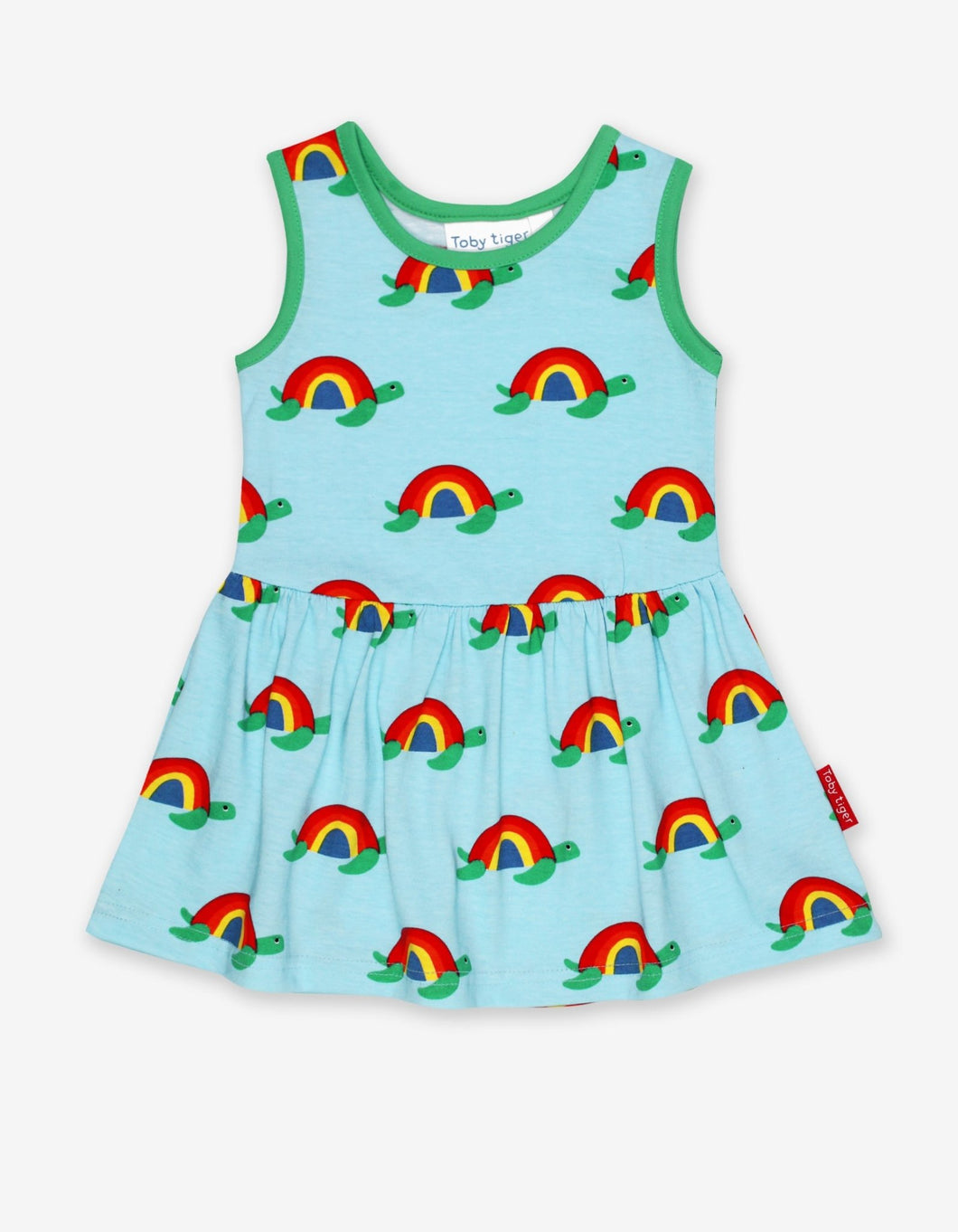 Organic Multi Turtle Print Summer Dress - Toby Tiger