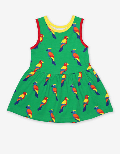 Organic Parrot Print Summer Dress - Toby Tiger