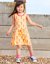 Load image into Gallery viewer, Organic Seahorse Print Summer Dress - Toby Tiger
