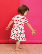 Load image into Gallery viewer, Organic Cherry Print Skater Dress
