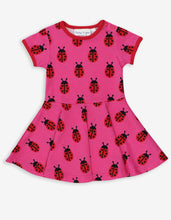 Load image into Gallery viewer, Organic Ladybird Print Skater Dress - Toby Tiger
