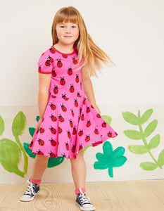 Organic Ladybird Print Skater Dress - Toby Tiger