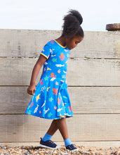 Load image into Gallery viewer, Organic Sealife Print Skater Dress - Toby Tiger
