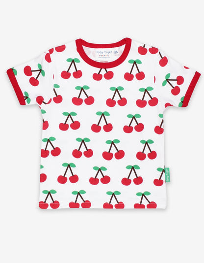 Organic Cherry Print T-Shirt