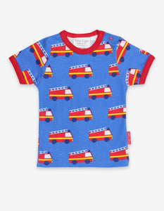 Organic Fire Engine Print T-Shirt - Toby Tiger