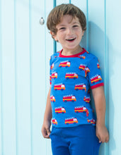 Load image into Gallery viewer, Organic Fire Engine Print T-Shirt - Toby Tiger
