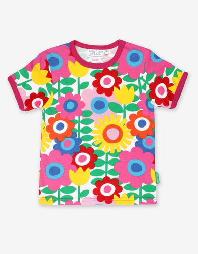 Organic Flower Power T-Shirt - Toby Tiger