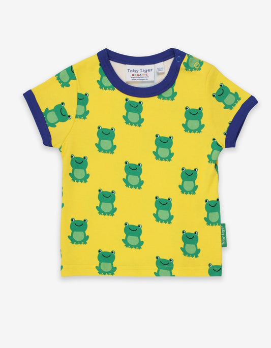 Organic Frog Print T-Shirt - Toby Tiger