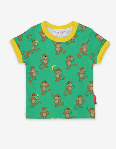 Organic Monkey Print T-Shirt - Toby Tiger