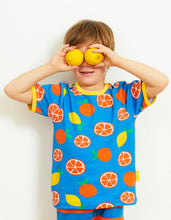 Load image into Gallery viewer, Organic Oranges and Lemons Print T-Shirt - Toby Tiger
