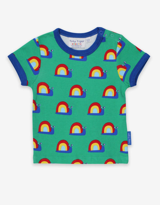Organic Snail Print T-Shirt - Toby Tiger