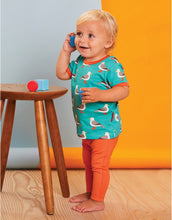 Load image into Gallery viewer, Organic Teal Seagull Print T-Shirt - Toby Tiger
