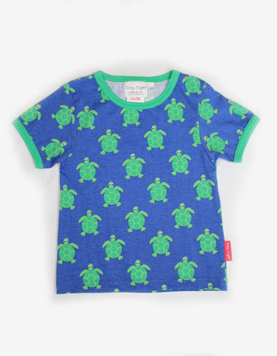 Organic Turtle Print T-Shirt - Toby Tiger