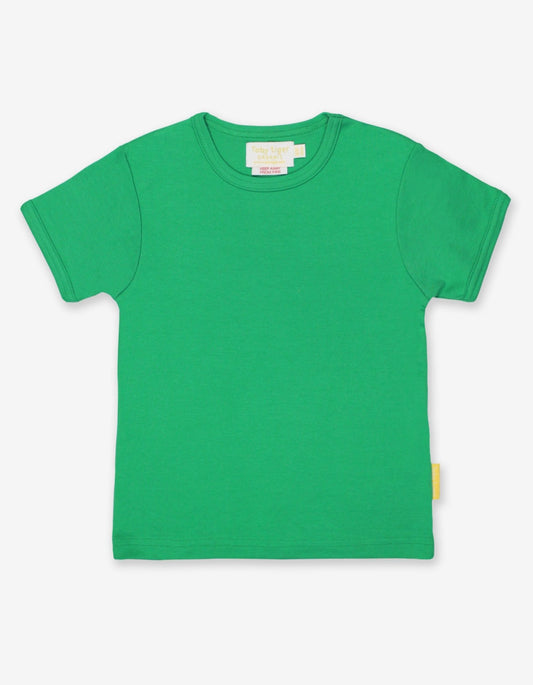 Organic Green Basic Short-Sleeved T-Shirt - Toby Tiger
