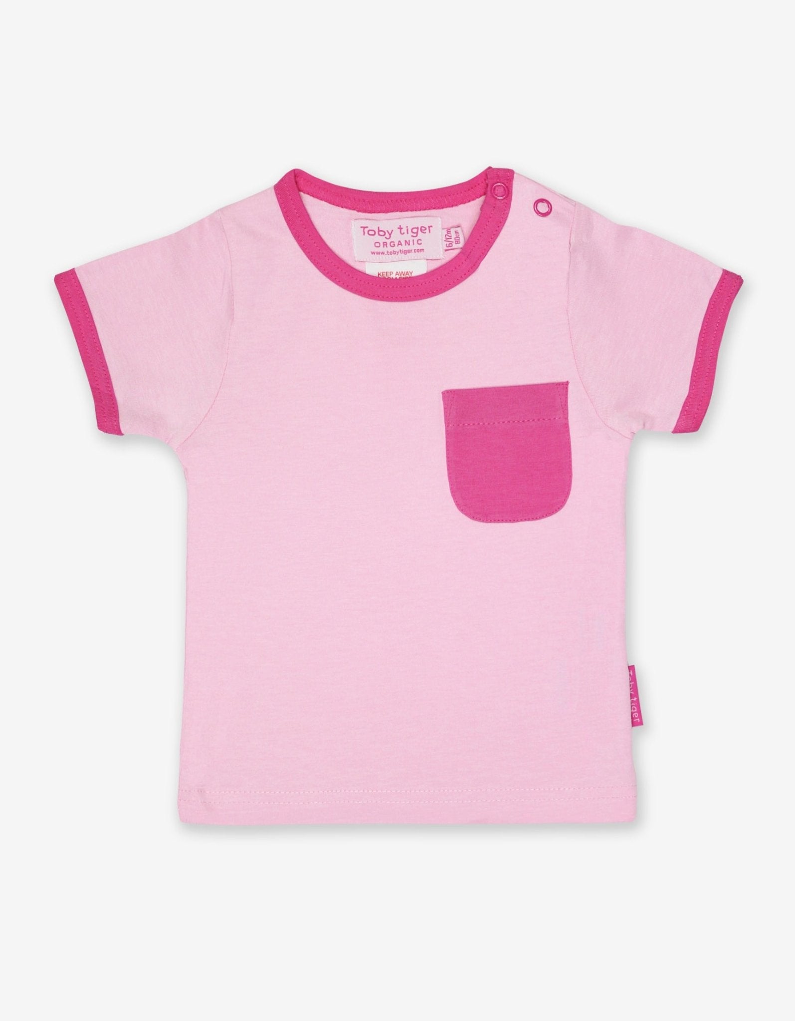 Organic Pink Multi Stripe 2-Pack T-Shirt - Toby Tiger