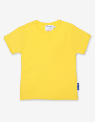 Organic Yellow Basic Short-Sleeved T-Shirt - Toby Tiger