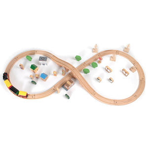 50 Piece Wooden Train Set - Toby Tiger