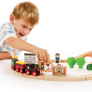50 Piece Wooden Train Set - Toby Tiger
