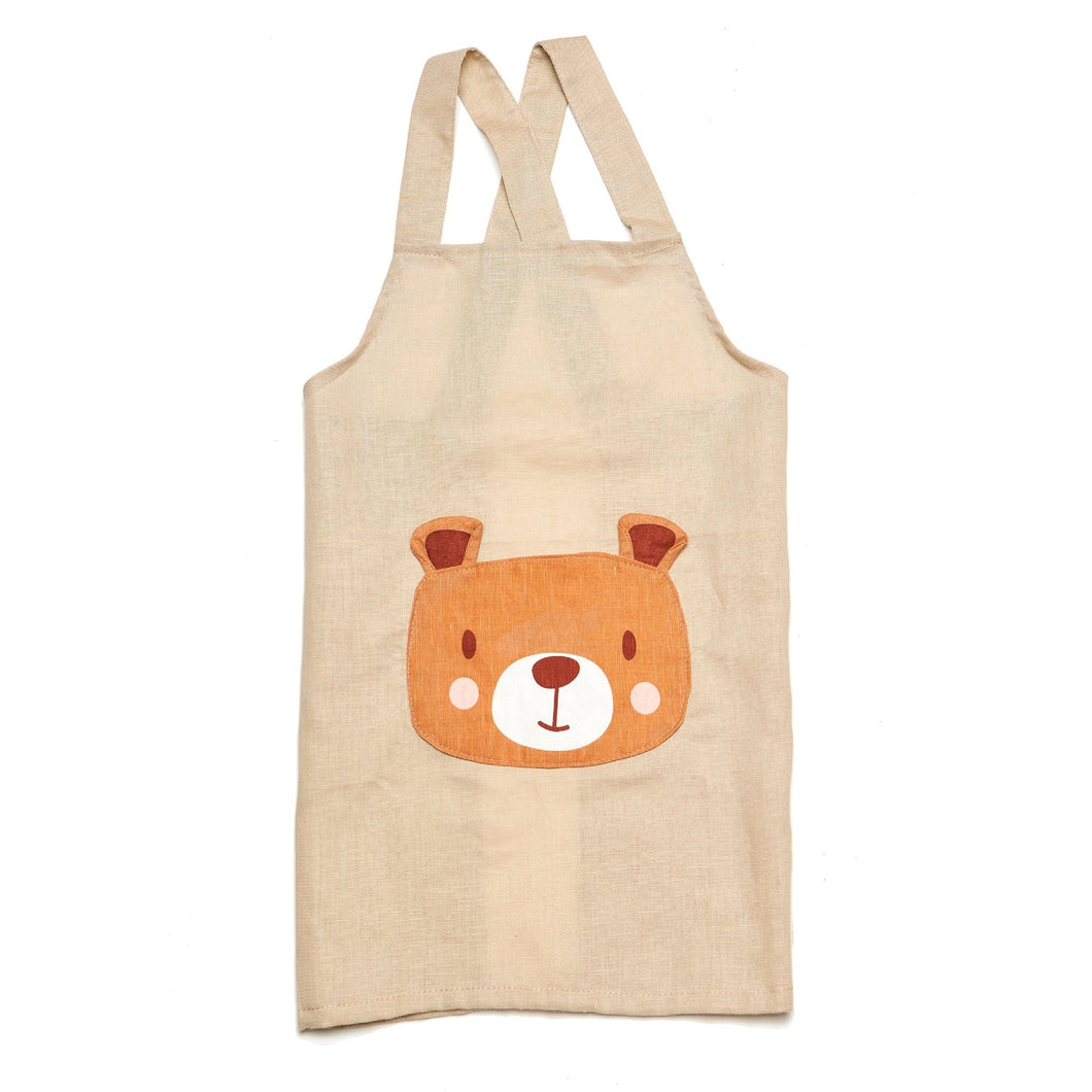 Bear Linen Apron - Toby Tiger