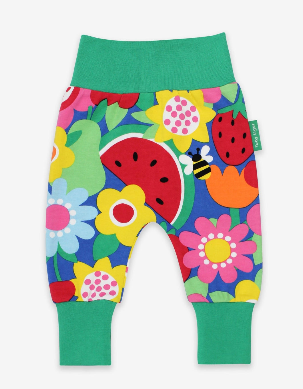Organic Fruit Flower Print Yoga Pants - Toby Tiger