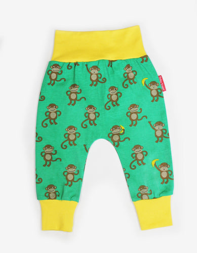 Organic Monkey Print Yoga Pants - Toby Tiger